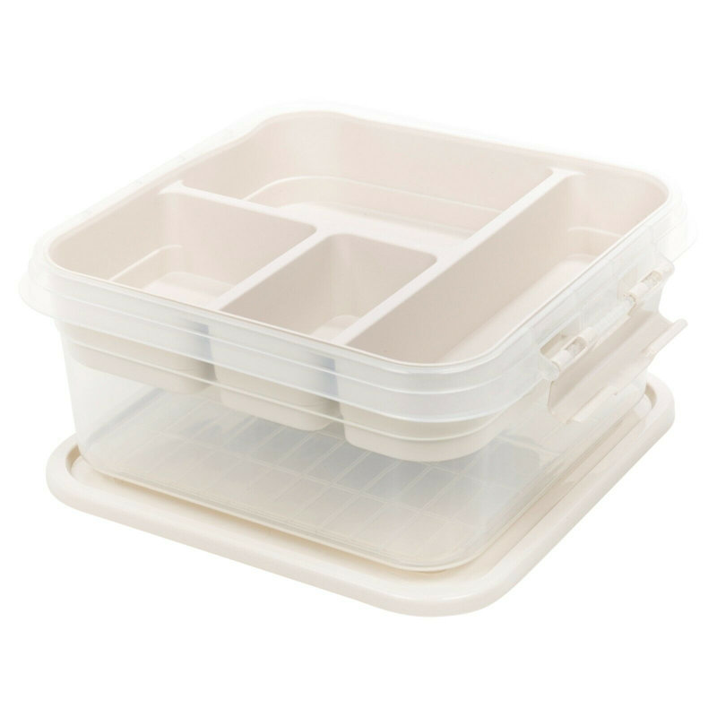 Belfry Kitchen Plastic Decorative Bin, Ivory
