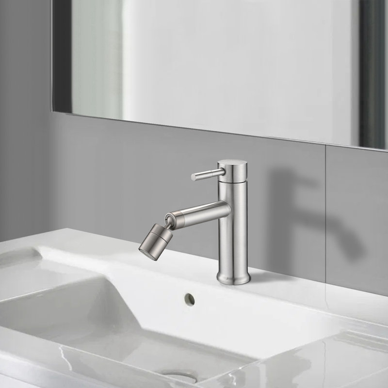 Robinet de salle de bain à un trou, Nickel brossé