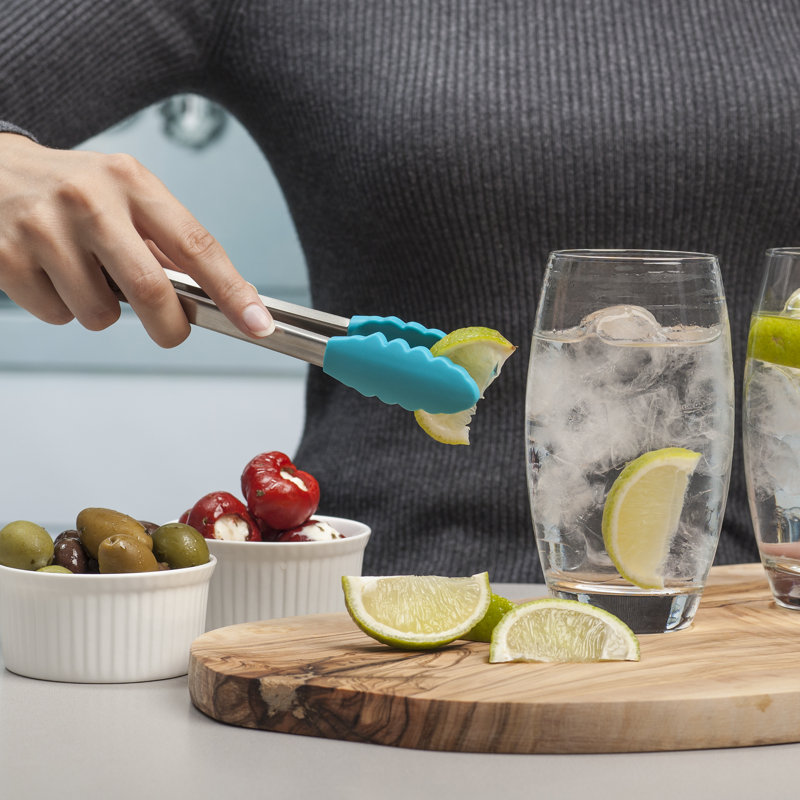 Zeal Kitchen Tong, 20.5cm L x 5.5cm W x 2.7cm D, Aqua Blue
