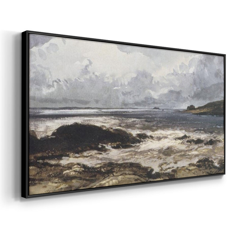 Nautical Series-CDXXXIV- Framed Gallery Wrapped Canvas -Ready to Hang, 21" H x 41" W, Black