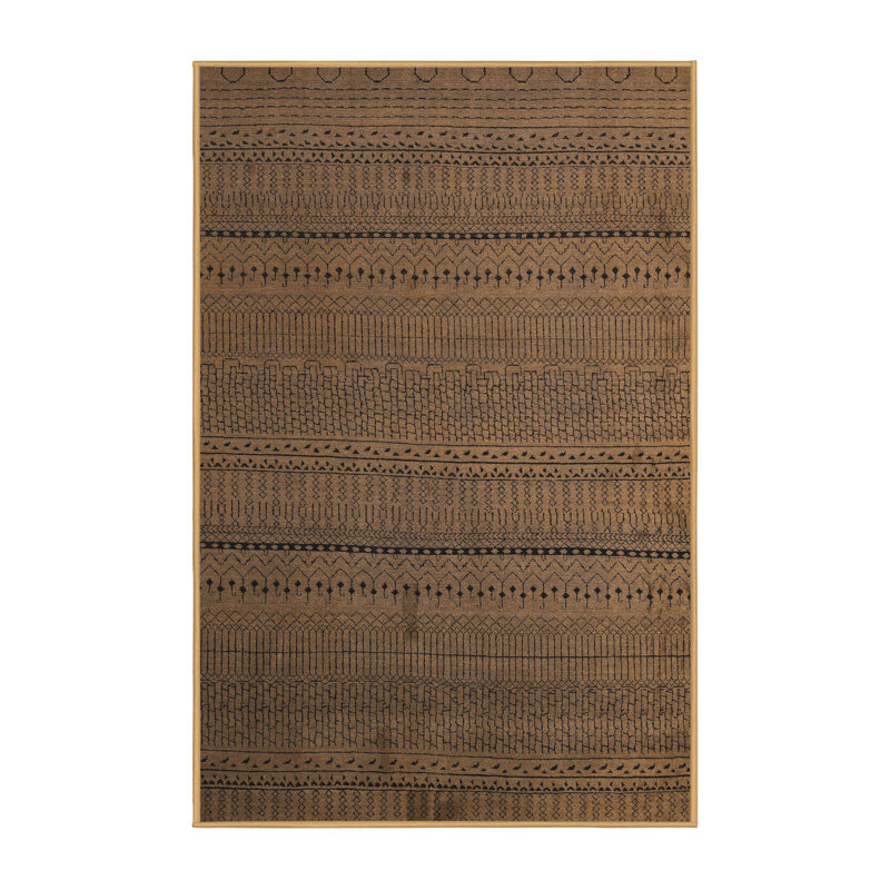 Tapis décoratif multicolore à motif abstrait, Rectangle 5 pi x 8 pi