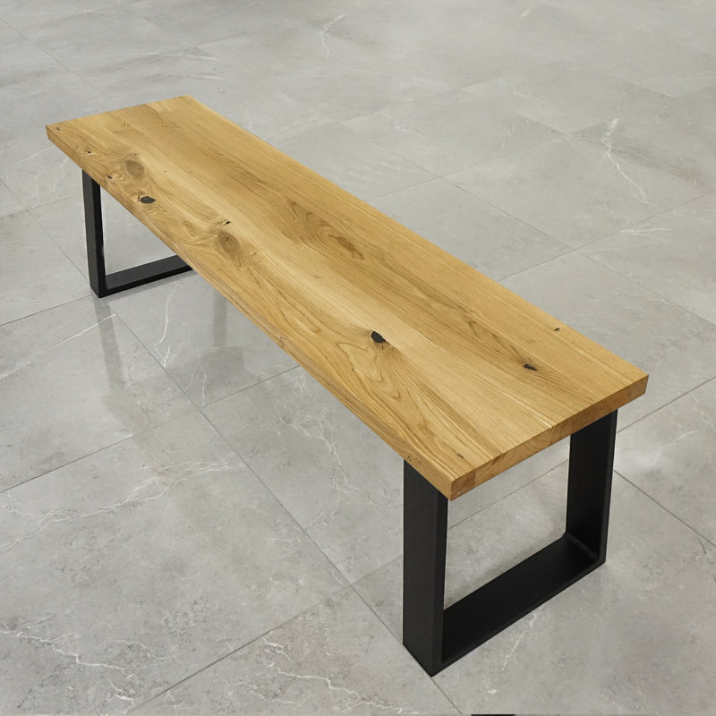 Finadeni Upholstered Bench, 49cm H x 160cm W x 40cm D, Natural Oil