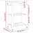 vidaXL Kitchen Trolley MONZA 23.6"x15.7"x34.8" Solid Wood Pine-752268434-781294832-781294845