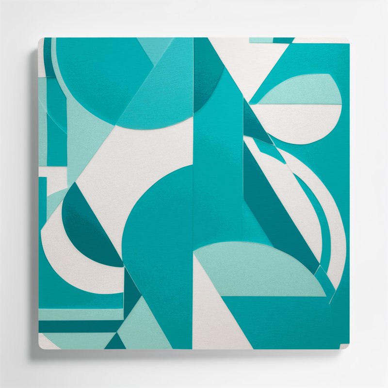 Art abstrait en métal bleu 15 formes abstraites