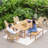 Regina 6 - Person Teak Outdoor Dining Set With Cushions