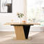Table extensible de 61,59 pouces avec rangement, style moderne en bois. Structure et base en métal. Plateau de table réglable pour la cuisine, le bureau. Conception fonctionnelle. Et maison, salle à manger, look classique