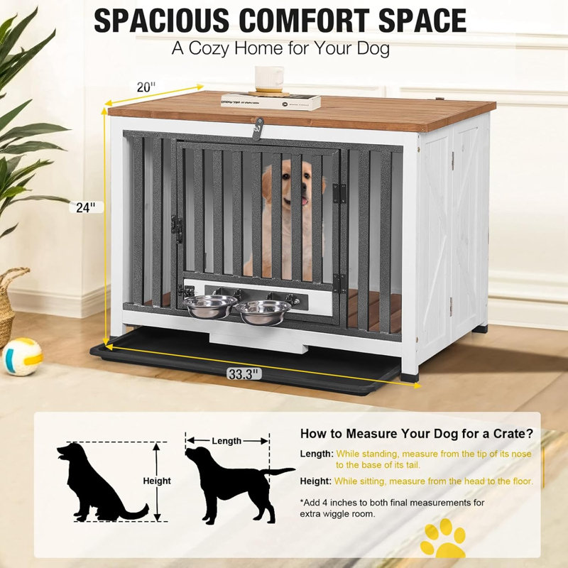 Pet Carrier, White/Brown