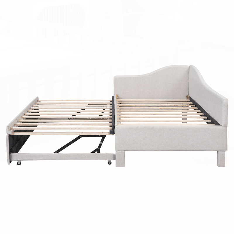 Versatile Upholstered Daybed with Extraordinary Comfort and Functionality, Beige