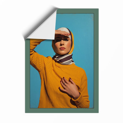 Contemplation In Gold Modern - Print