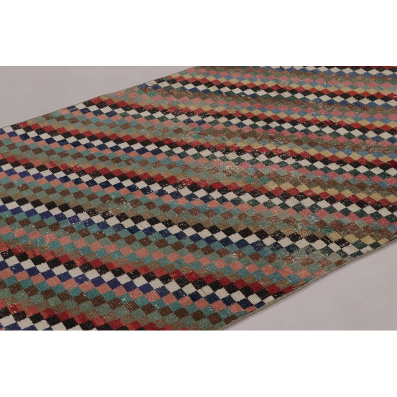 Distressed One-of-a-Kind 4'1" X 6'8" Hand Knotted Area Rug