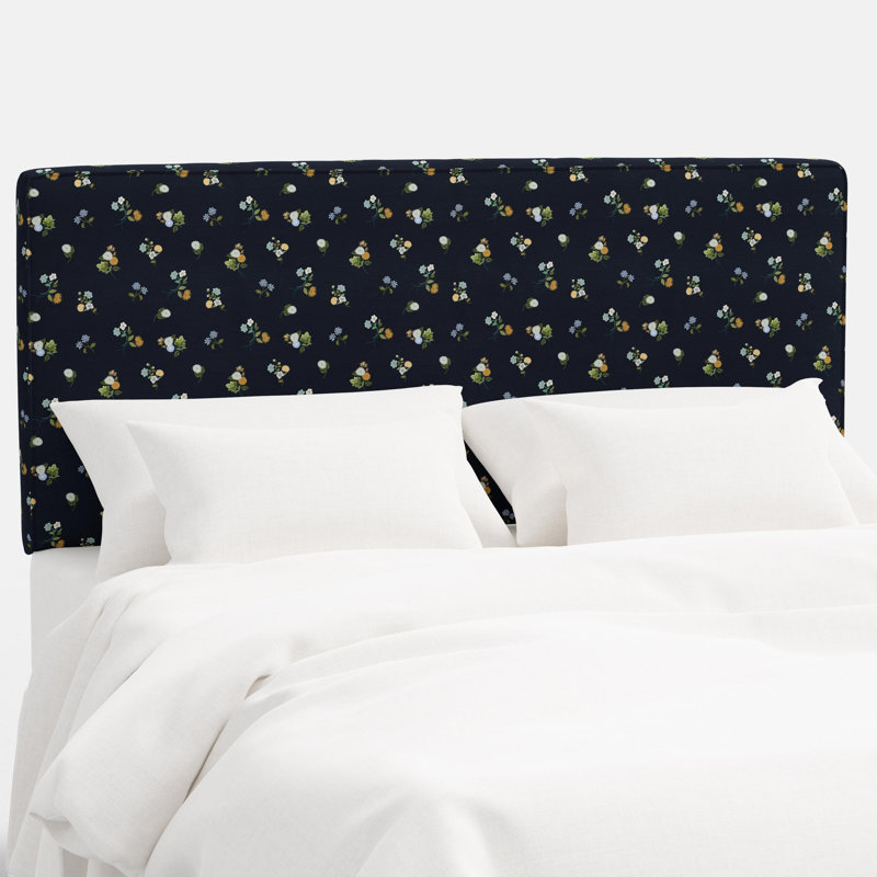 Elly Headboard In Ditsy Dahlia Navy, Twin, Navy