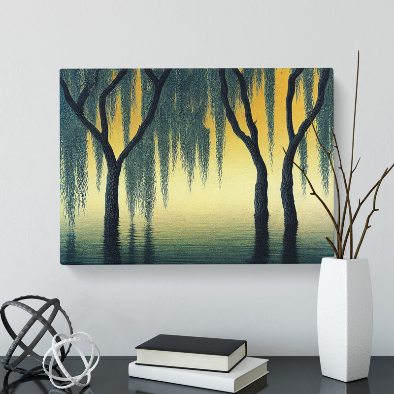 Harmonious Weeping Willow Trees - Wrapped Canvas, 40cm H x 60cm W x 3cm D