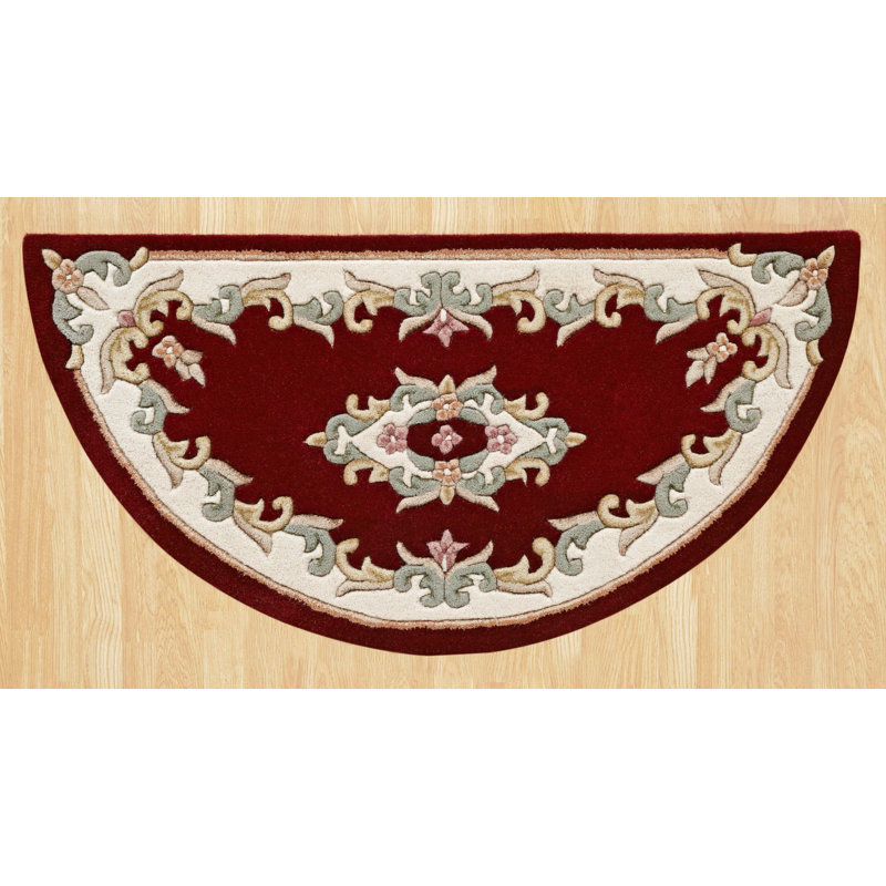 Hounslow Oriental Wool Hand Tufted Area Rug, Semi Circle 69 x 138cm