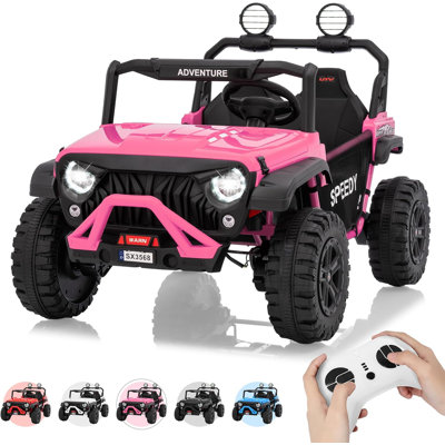 24V Ride On Toys For Big Kids With Remote Control - 4Wd Electric Car, 2 Seater Utv, Spring Suspension, Front & Behind Led Lights