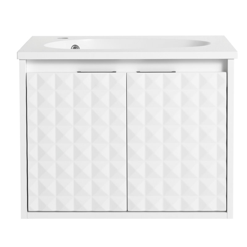 Ensemble de meuble-lavabo simple 24,09 po avec plateau en résine Quayden