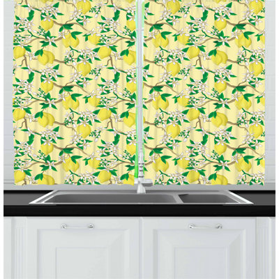Rideau de cuisine citrons