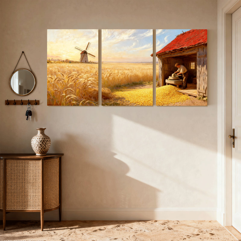 Scénario et paysages urbains Golden Field, H 24 po x l 48 po