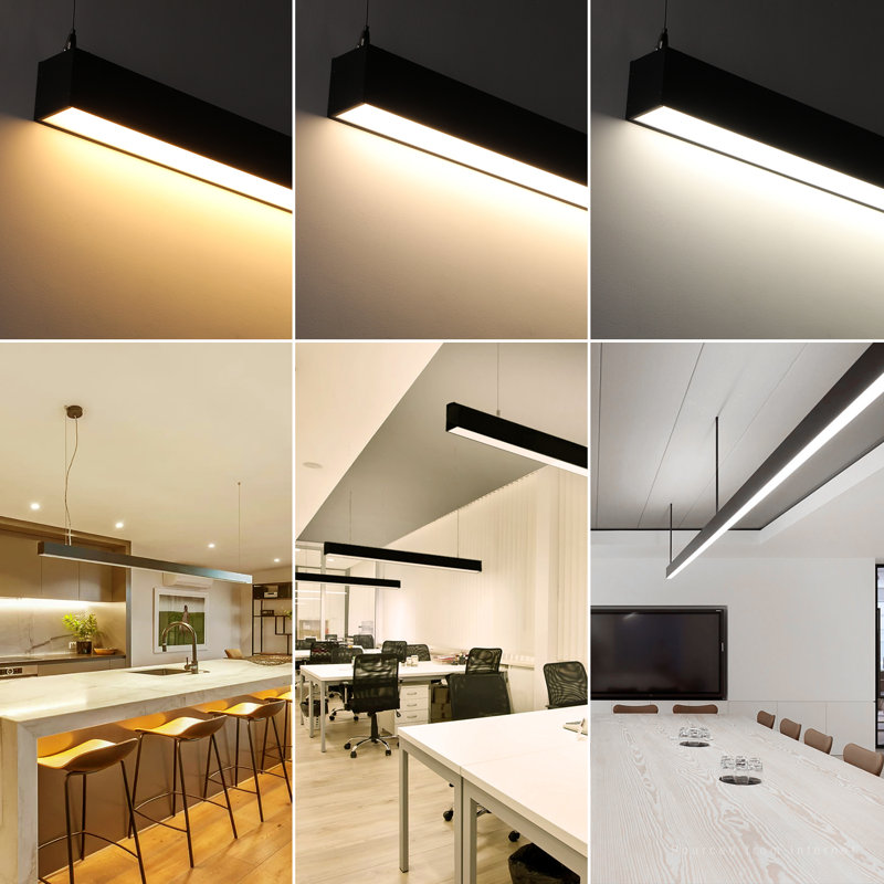 Acies 4FT Dimmable LED Shop Light Color Tempreture Selectable Suspended Lighting for Office
