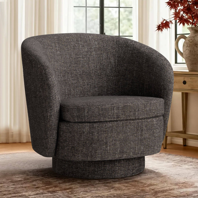 Fauteuil d'appoint Modern, Tweed gris