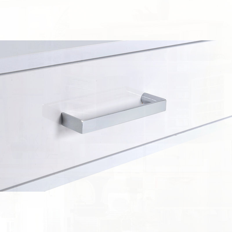 Bureau d'écriture avec port USB et deux tiroirs latéraux avec glissières en métal