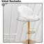  Agapito Modern Adjustable Height Counter Stool Upholstered Velvet Bar Stools with Backrest  -1386544584
