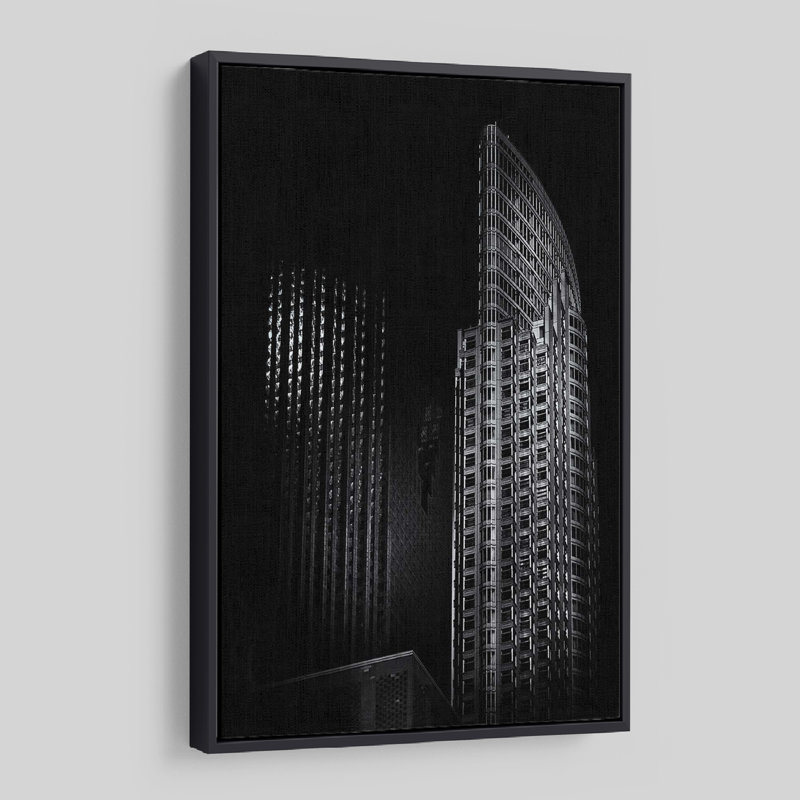 " One King Street West Toronto Canada No 2 " by Brian Carson, 27" H x 18" W x 1.5" D, Black Framed Canvas