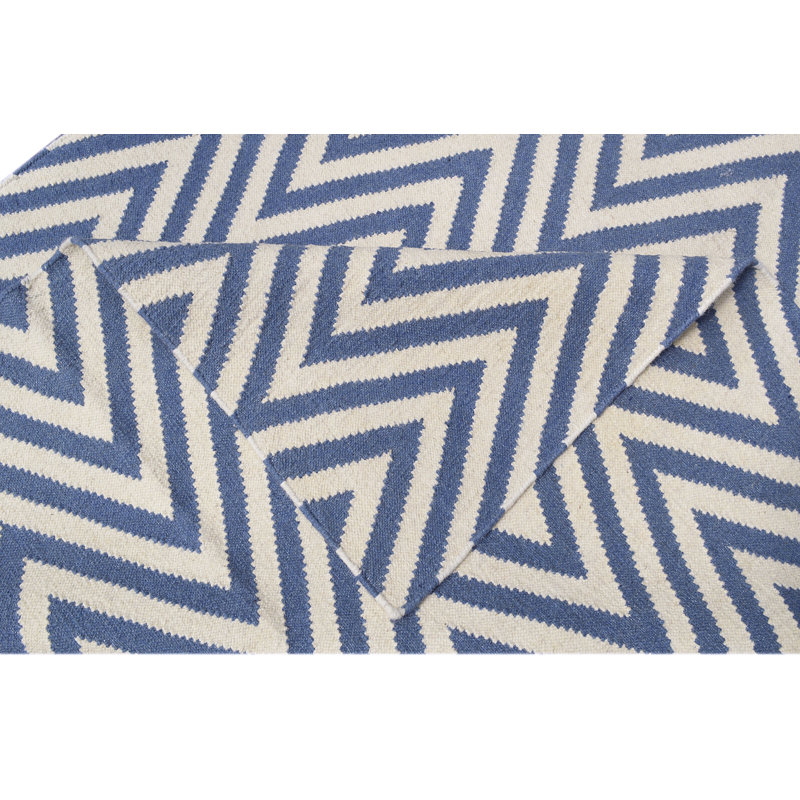 Chevron Wool Hand Woven Area Rug, Rectangle 120 x 180cm
