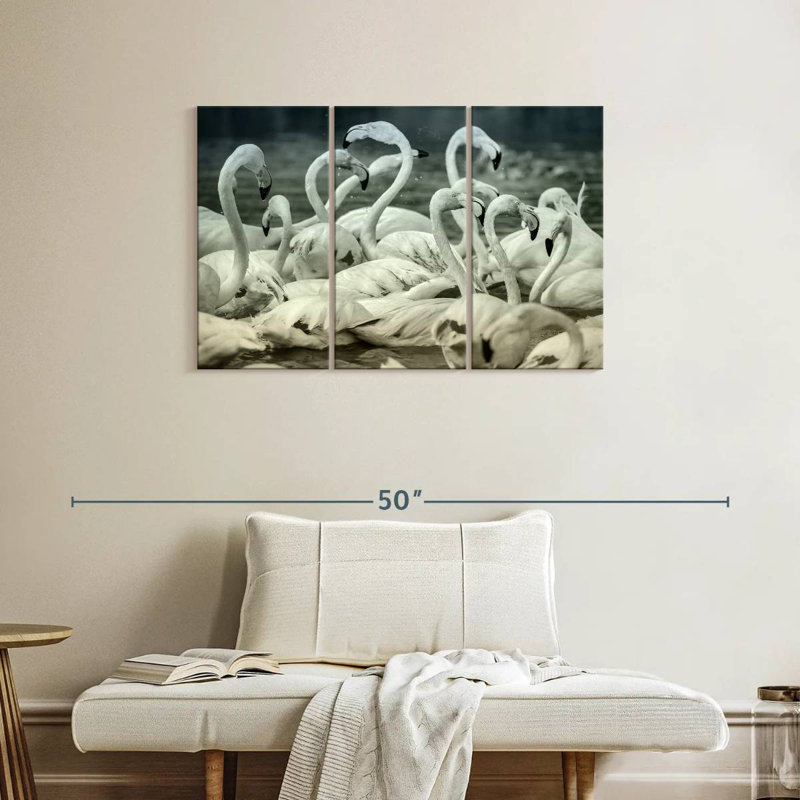 Brampt Flamingos Sepia, 24" H x 38" W