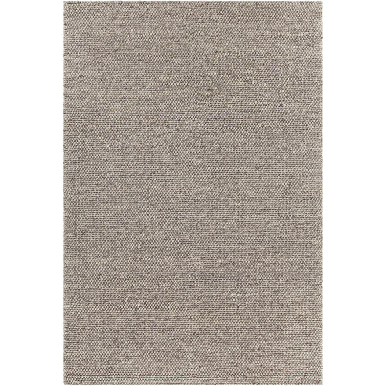 Sinatra Textured Contemporary Wool Taupe Area Rug