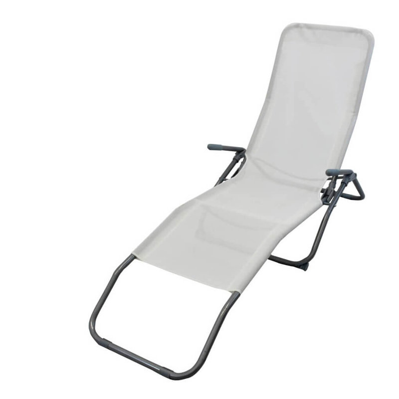 Kynon Folding Beach Chair, White