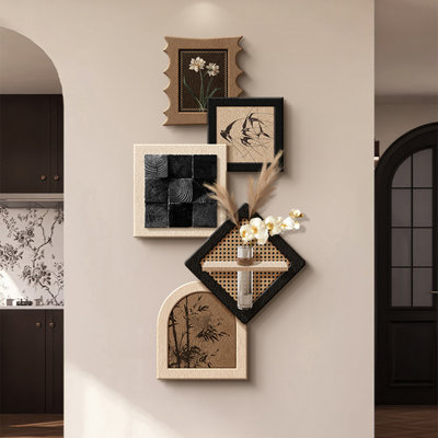 Art mural moderne en bois massif de grès