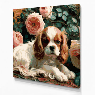 Dogs Cavalier King Charles Spaniel Brown Canvas Wall Art