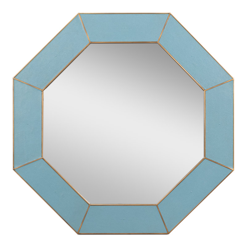 Eleanor Octagon Iron Mirror, Chambray Blue