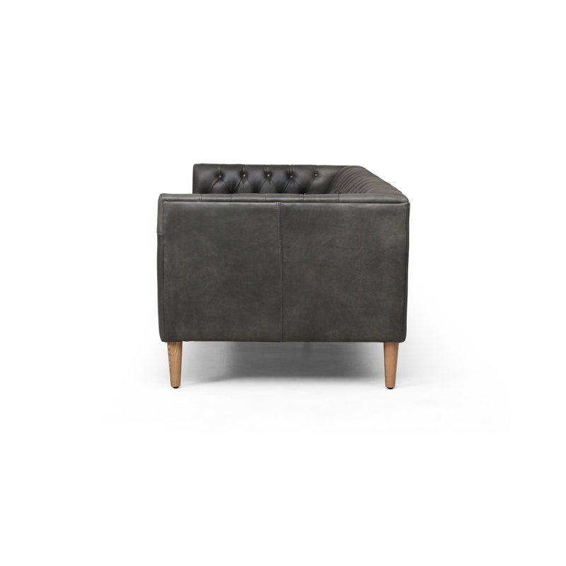 Williams Leather Sofa-75"-Nat Wash Camel, Brown Genuine Leather