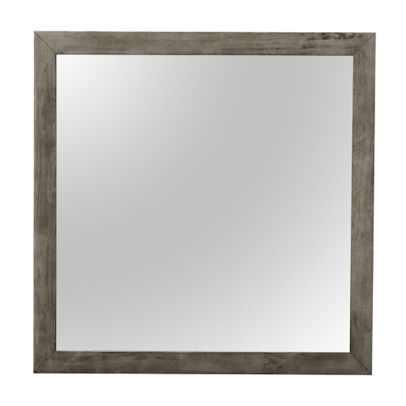 Miroir mural Burlington, Gris, 41" x 41", Carrée