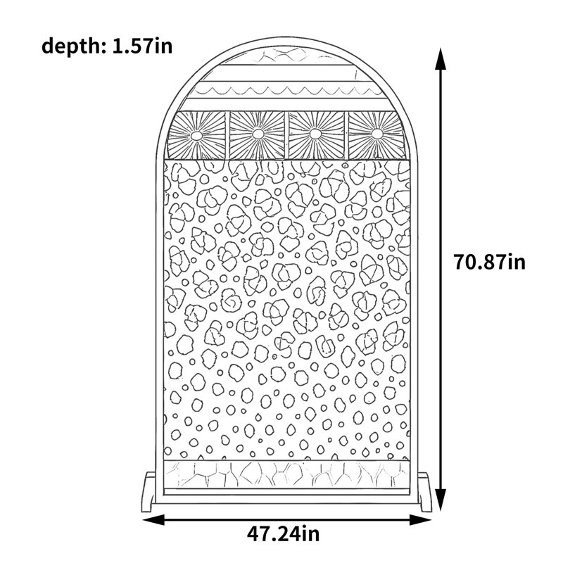 Dizon, 70.87" H x 47.24" W x 1.57" D