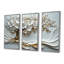 Cerisiers en fleurs blanc doré II - ensemble d'art mural cerisier en fleurs-107212450-107212441