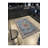 Blue Gray Framed Patterned Decorative And Woven Based Washable Carpet-997793003