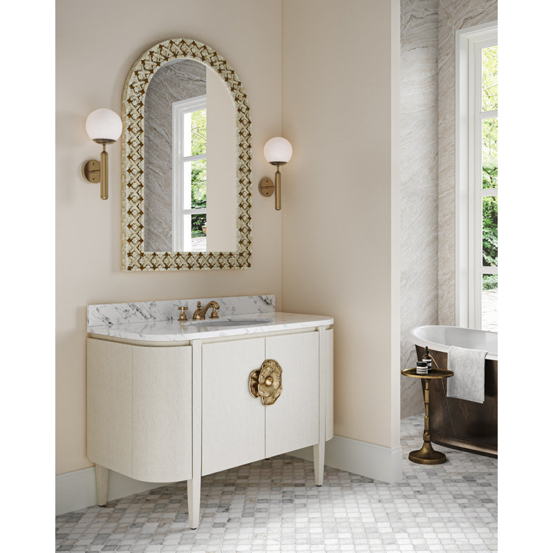 Ellaria Arch Bone Wall Mirror
