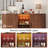 63'' Wine Bar Cabinet With RGB Lights & Charging Station, Liquor Whiskey Coffee Station With Wine Glass Holder & Wine Rack-972104670