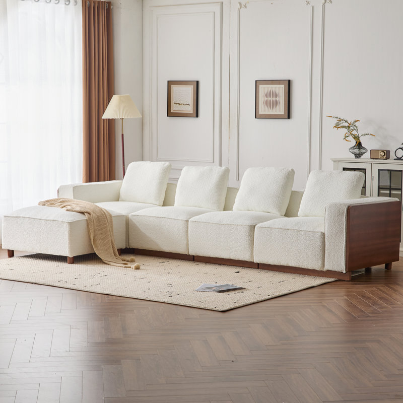 Canapé modulaire en L Ayotte, H 33,25 po x l 130 po x P 63,55 po