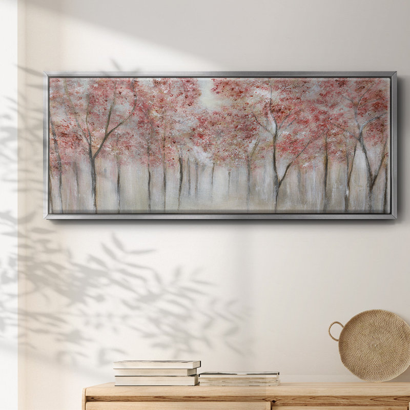«Blush Spring», toile encadrée, H 20 po x l 50 po x P 1,5 po, Argent