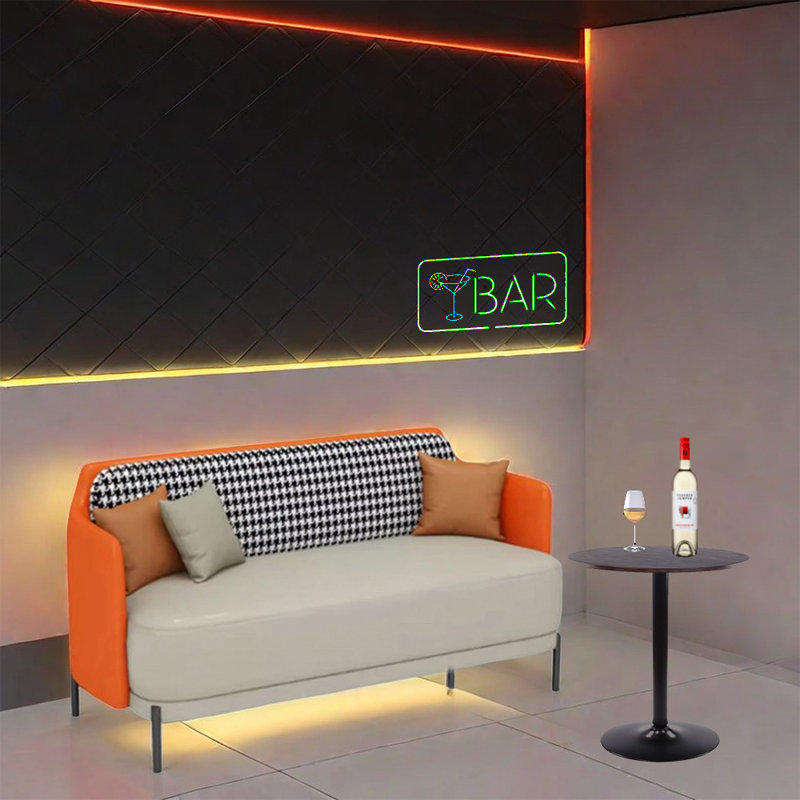 Banc moderne de restaurant, café et pâtisserie, Orange/beige