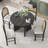5-Piece Retro Functional Dining Set, 1 Extendable Table With a 16-Inch Leaf-1819542960-1828618871