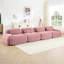 4 coussins en velours côtelé rose avec tissu, éponge haute densité 32D, pour une ambiance confortable dans la chambre.