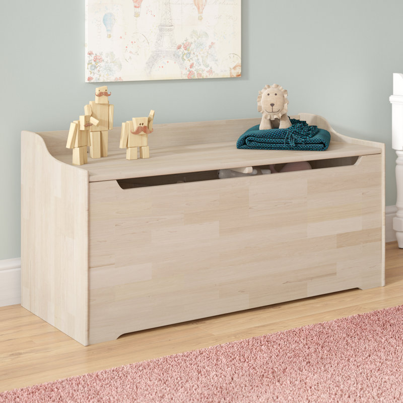 Jaigo Solid Wood Blanket Chest, 23" H x 47" W x 19" D, Unfinished (Ready to Finish)