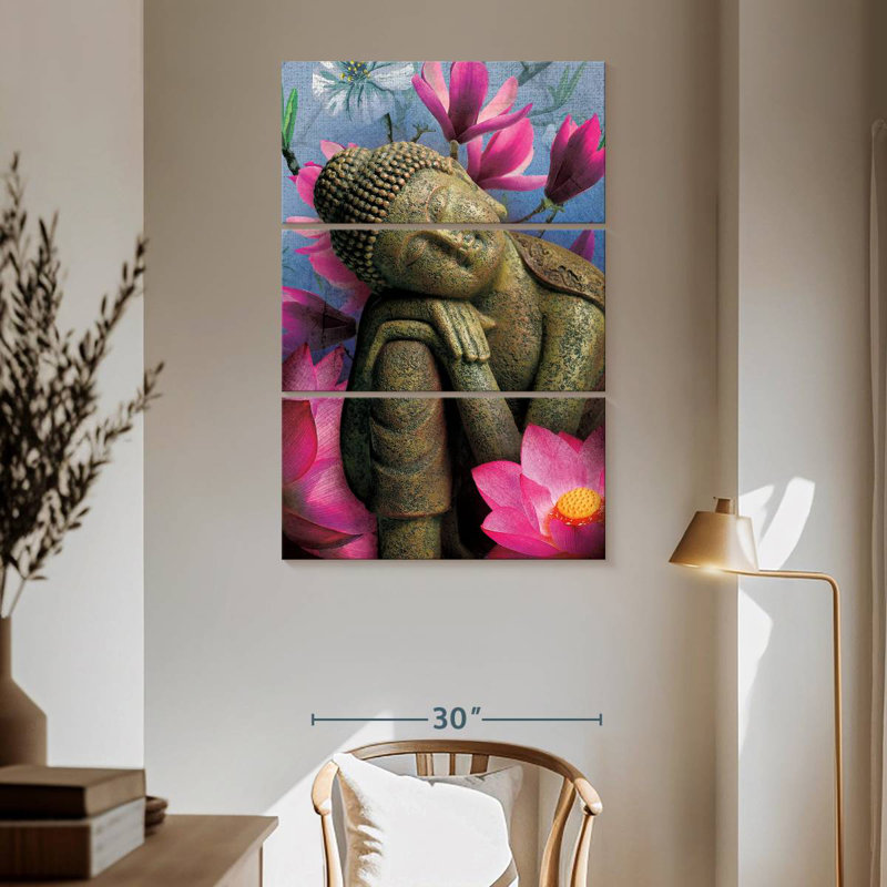 Adella Contemplating Buddha, 65" H x 42" W