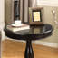 Round Wood Pedestal Side Table-1018126234