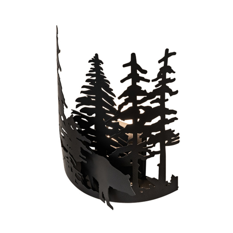 Bear Through the Trees 1 - Light Flush Mounted Sconce