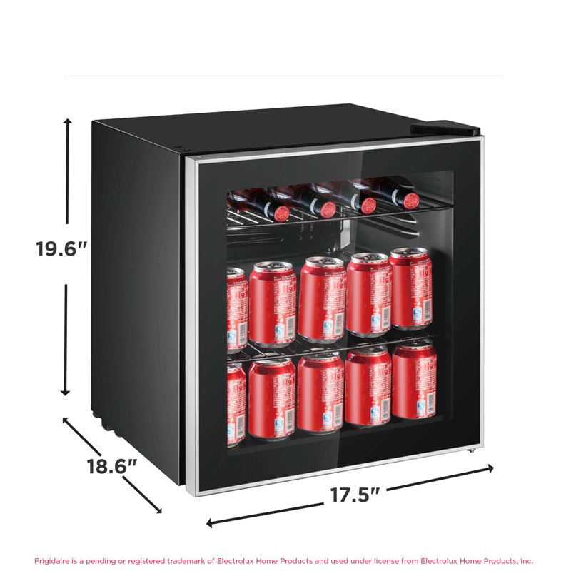 Refroidisseur à boisson Frigidaire Pi. Réfrigérateur compact à porte vitrée, noir